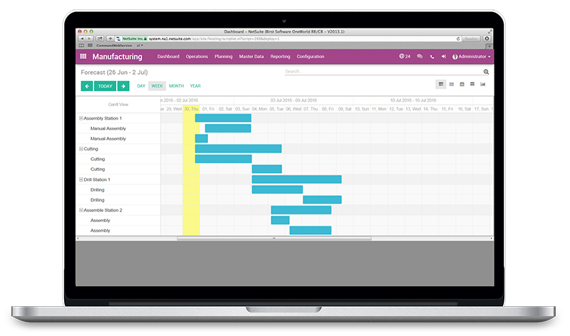 ERP Odoo Manufacturing Production Scheduling UI